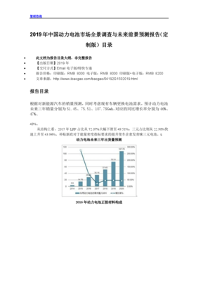 2019年中國動(dòng)力電池市場全景調(diào)查與未來前景預(yù)測報(bào)告(定制版)目錄